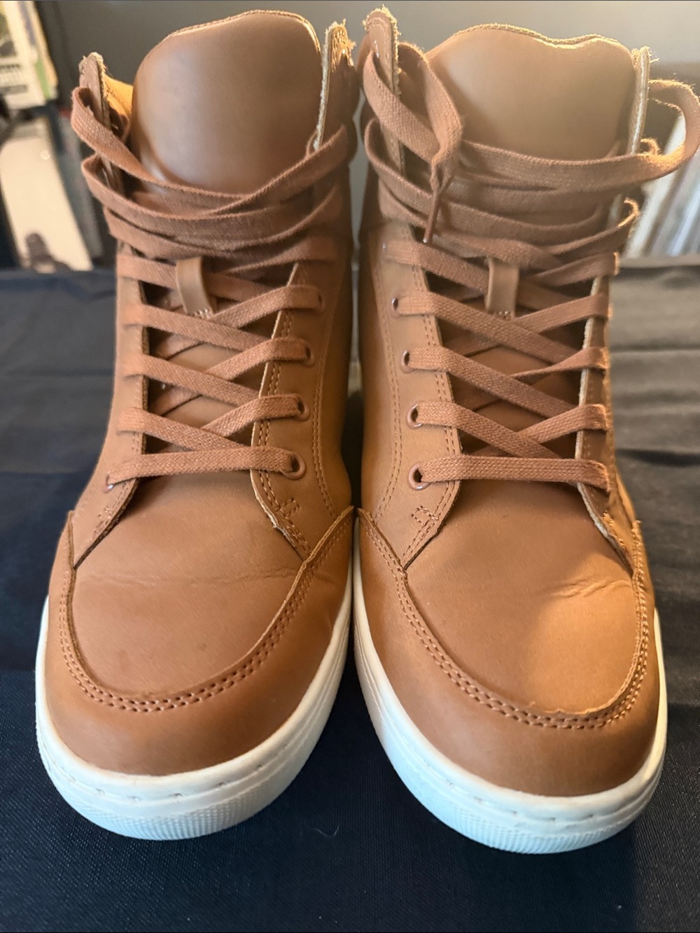 Goodfellow & Co Tan High-Top Sneakers with White Sole